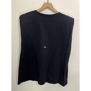 Alo Yoga Headliner Shoulder Pad Sleeveless Tee Tank 2XL Athleisure Capsule Y2K